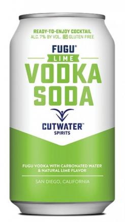 Cutwater Spirits Fugu Lime Vodka Soda (4 pack 355ml cans) (4 pack 355ml cans)